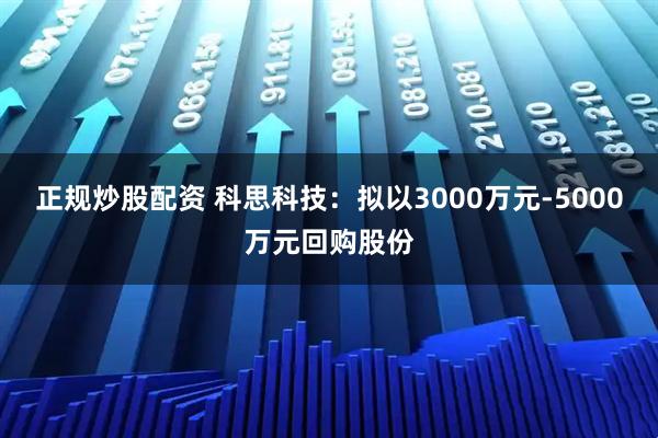 正规炒股配资 科思科技：拟以3000万元-5000万元回购股份