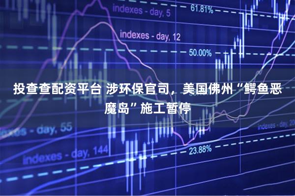投查查配资平台 涉环保官司，美国佛州“鳄鱼恶魔岛”施工暂停